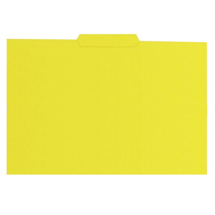Gio Subcarpeta con pestaña central folio cartulina 250 gr amarillo intenso -50u-