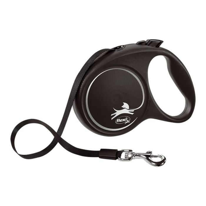 Correa para Perro Flexi BLACK DESIGN 5 m Talla S Silver