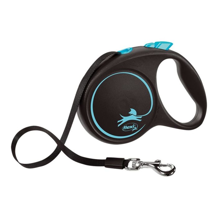 Correa para Perro Flexi BLACK DESIGN 5 m Azul Talla S