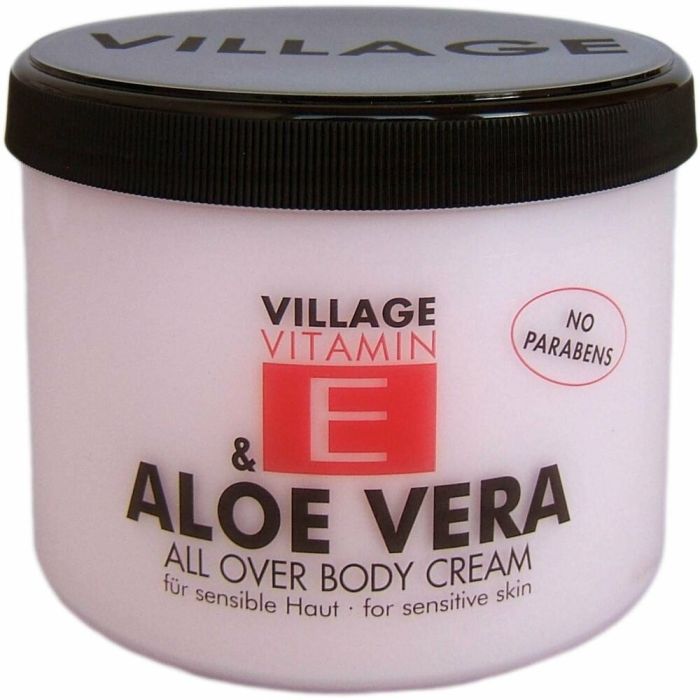 Crema Corporal IDC Institute Village Vitamin E & Aloe Vera (500 ml)