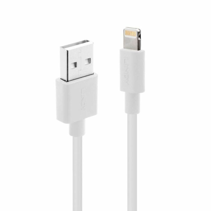 Cable USB LINDY 31326 Blanco 1 m