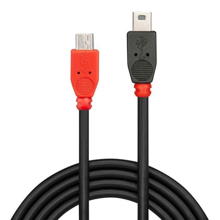 Cable Micro USB LINDY 31717 50 cm Rojo/Negro 1