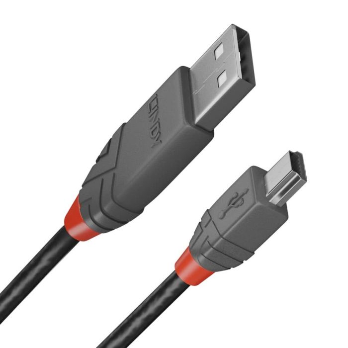 Cable USB 2.0 A a Mini USB B LINDY 36720 20 cm Negro