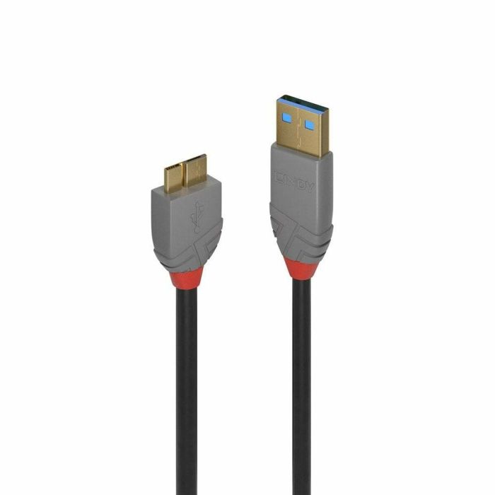 Cable USB LINDY 36765 Negro 50 cm (1 unidad)