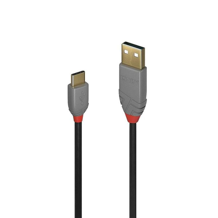 Cable USB A a USB C LINDY 36887 Negro 2 m 1