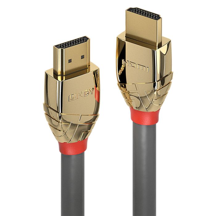 Cable HDMI LINDY 37863 3 m Gris Dorado