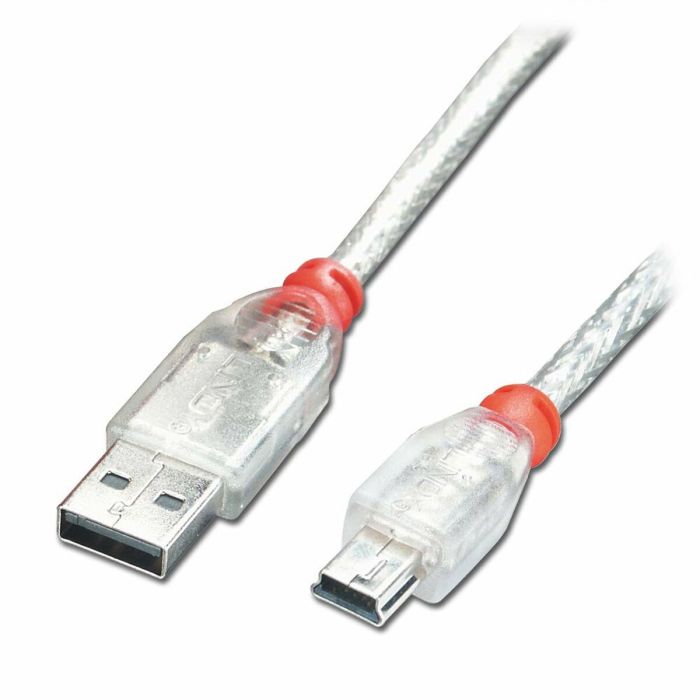 Cable USB 2.0 A a Mini USB B LINDY 41780 20 cm Transparente