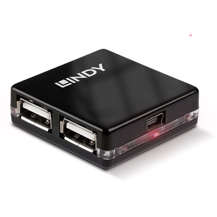Hub USB LINDY 42742 Negro