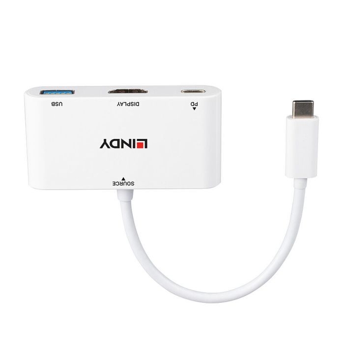 Hub USB LINDY 43340 Blanco 1
