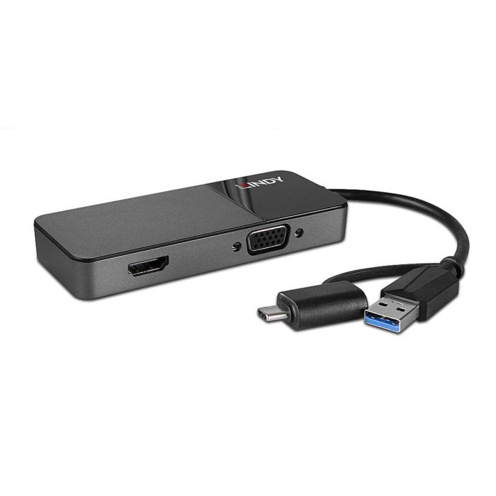 Hub USB LINDY 43354 Negro 1