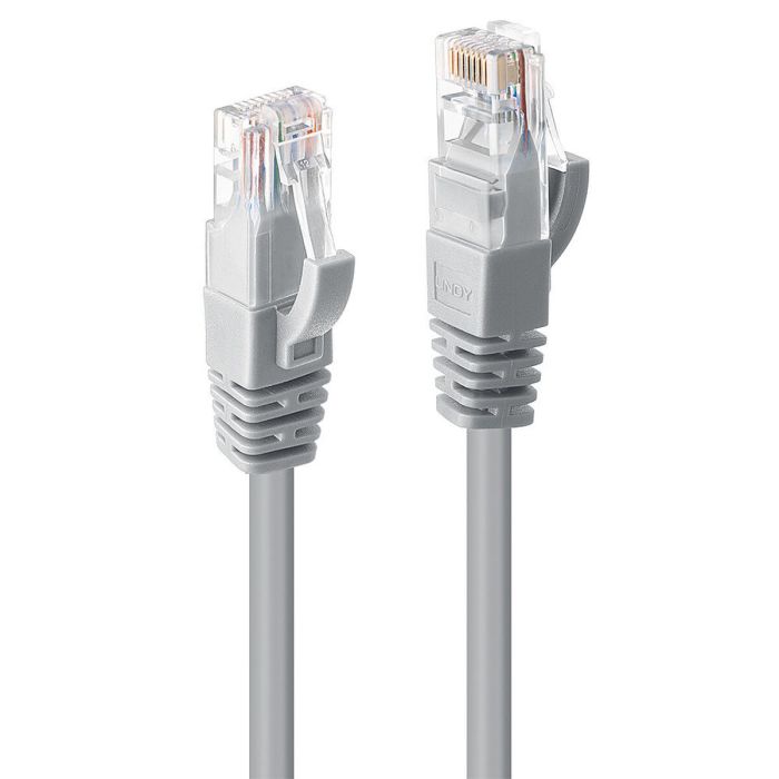 Cable de Red Rígido UTP Categoría 6 LINDY 48002 Gris 1 m