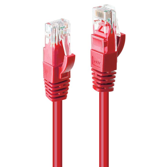 Cable de Red Rígido UTP Categoría 6 LINDY 48033 2 m Rojo 1 unidad