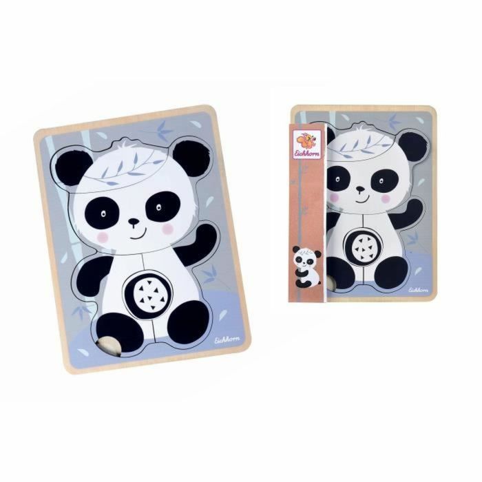 Puzzle Infantil de Madera Eichhorn Panda 6 Piezas 2