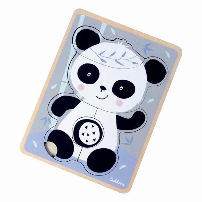Puzzle Infantil de Madera Eichhorn Panda 6 Piezas 1