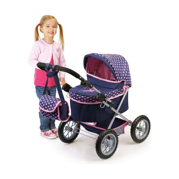 Carrito para Muñecas Reig Trendy Royal Special Version Azul Rosa 45 cm 1