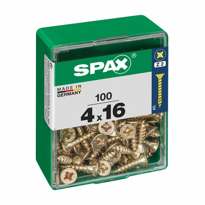 Caja de tornillos SPAX Tornillo de madera Cabeza plana (5 x 60 mm