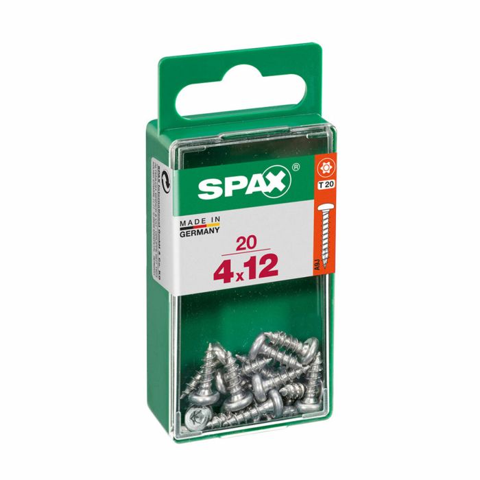 Caja 20 unid. tornillo madera spax cab. redonda wirox 4,0x12mm spax