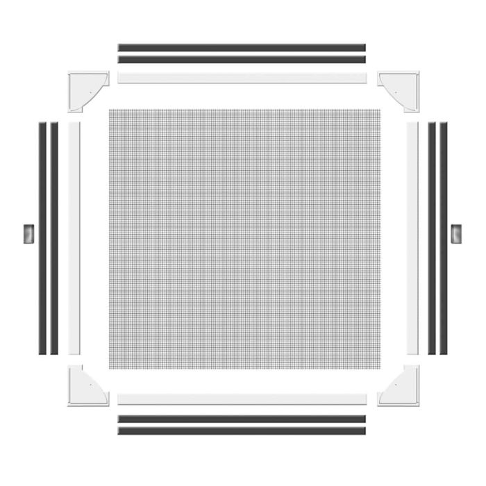 Mosquitera Schellenberg Magnético Con marco Fibra de Vidrio Blanco (100 x 120 cm) 1