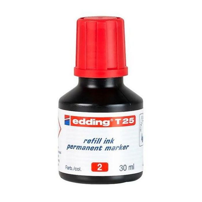 Edding Frasco De Tinta 25 Para Rotulador Permanente 30 mL Rojo