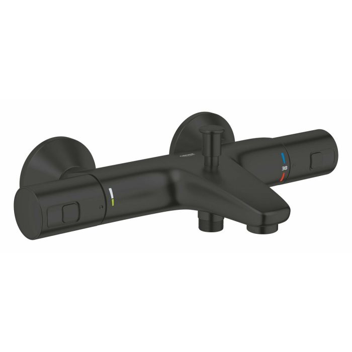 Mezclador termostático para baño/ducha 1/2 - GROHE Precision Start - 345982430 - Negro mate - Montaje en pared visto - Ahorro de agua