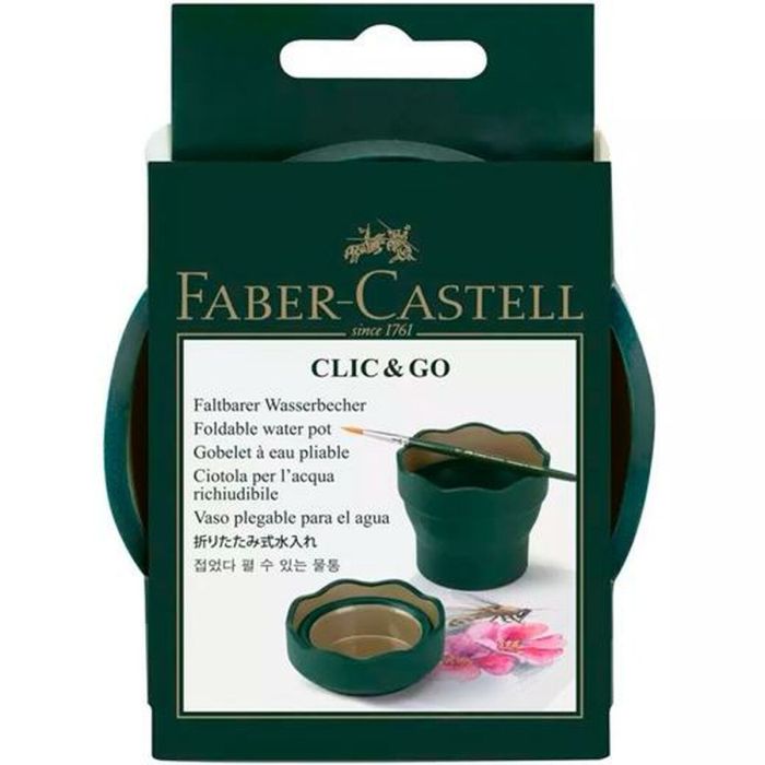 Vaso Faber-Castell Clic & Go Plegable Verde oscuro 6 Piezas 1