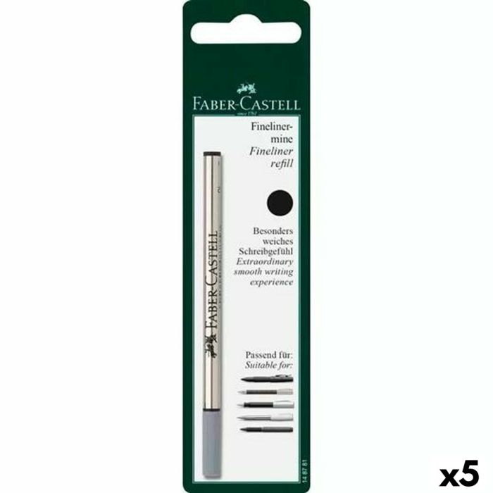 Recambios Faber-Castell Bolígrafo Negro (5 Unidades) Recambios Faber-Castell Bolígrafo Negro (5 Unidades)