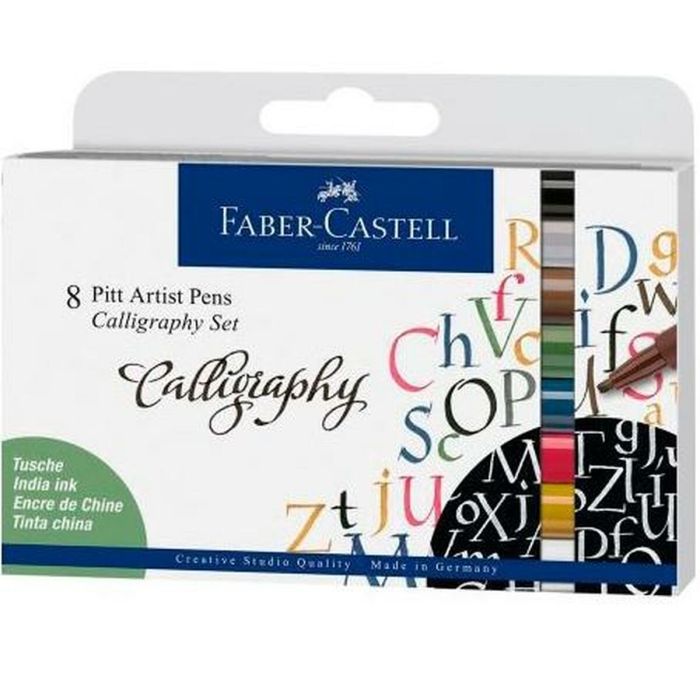 Set de Rotuladores Faber-Castell Pitt Artist Estuche Caligrafía 5 Unidades 1 Set de Rotuladores Faber-Castell Pitt Artist Estuche Caligrafía 5 Unidades 1