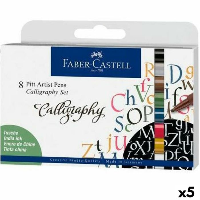 Set de Rotuladores Faber-Castell Pitt Artist Caligrafía Estuche Multicolor (5 Unidades) Set de Rotuladores Faber-Castell Pitt Artist Caligrafía Estuche Multicolor (5 Unidades)