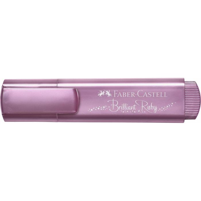 Marcador Fluorescente Faber-Castell Textliner 46 metálico Rubí (10 Unidades) 1