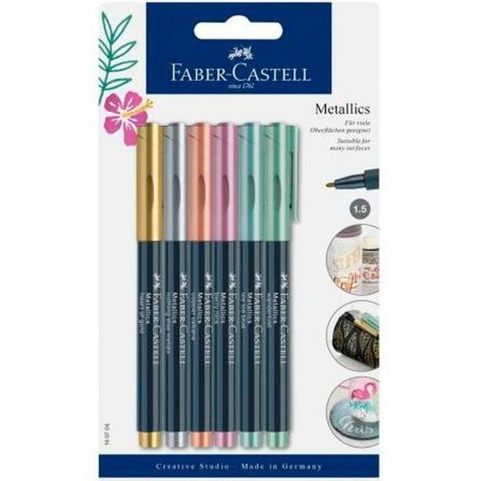 Set de Rotuladores Faber-Castell Creative Studio Metalizado 5 Unidades 1 Set de Rotuladores Faber-Castell Creative Studio Metalizado 5 Unidades 1
