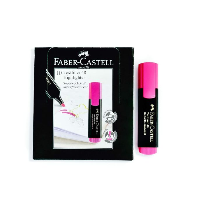 Subrayador Faber-Castell TEXTLINER 48 Fucsia (10 Unidades) 2