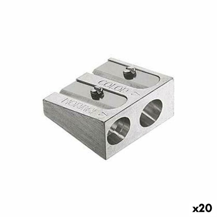 Sacapuntas Faber-Castell Plateado Metal (20 Unidades) 2