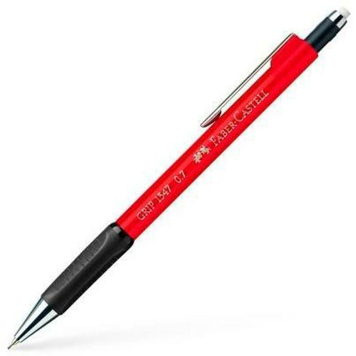 Portaminas Faber-Castell Grip 1347 Rojo 0,7 mm (12 Unidades) 1