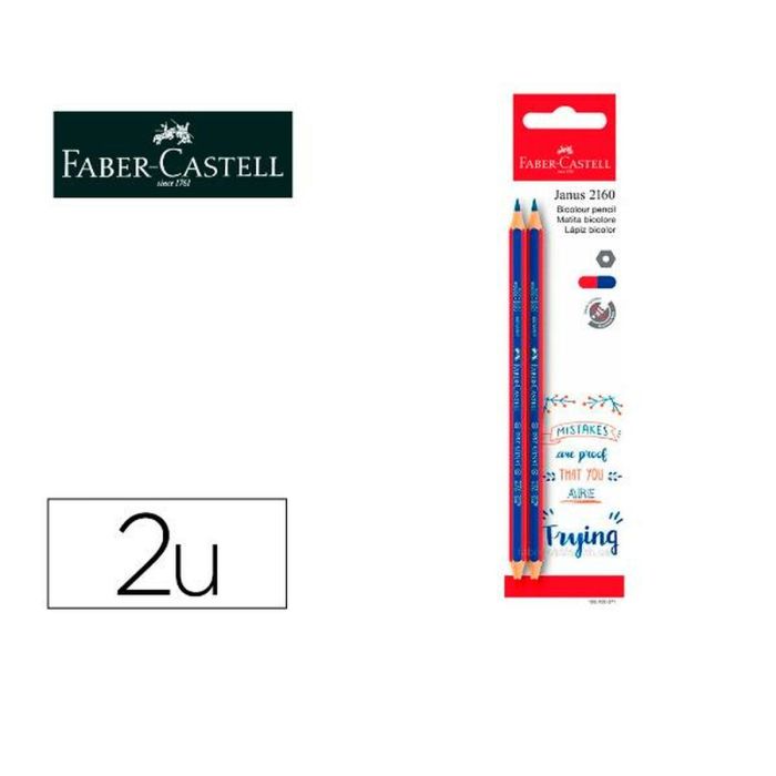 Lápiz Faber-Castell 100-102-371 Azul Rojo (2 Unidades) 1