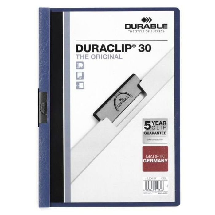 Carpeta Portafolios Durable Duraclip 30 Azul oscuro Azul cielo A4 25 Piezas