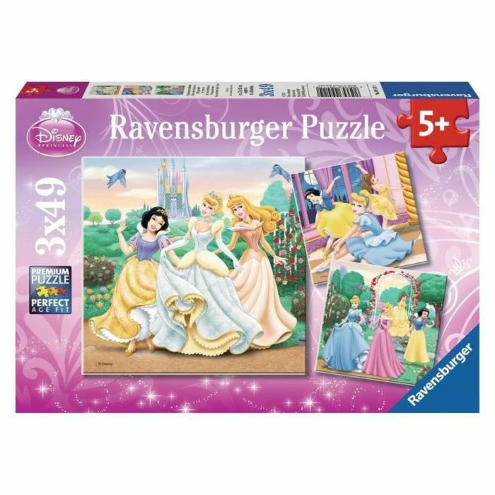 PRINCESAS DE DISNEY Puzzle 3 x 49 piezas - Disney