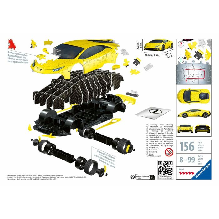 Puzzle 3D Lamborghini Huracan Evo Amarillo 156 Piezas 1 Puzzle 3D Lamborghini Huracan Evo Amarillo 156 Piezas 1