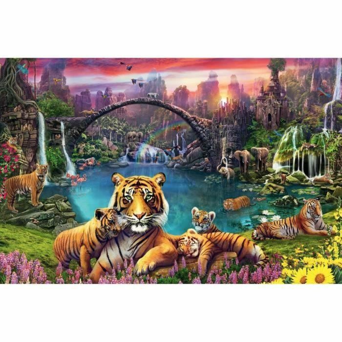 Puzzle Ravensburger Tigers in the lagoon 3000 Piezas 2