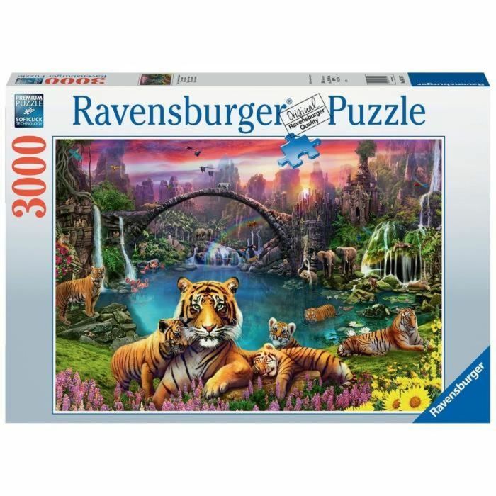 Puzzle Ravensburger Tigers in the lagoon 3000 Piezas 1
