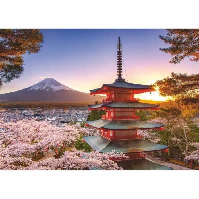 Puzzle Ravensburger 17090 Mount Fuji Cherry Blossom View 1000 Piezas 1