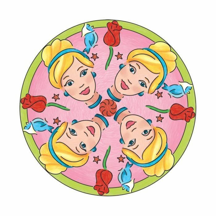 Juego de Manualidades con Papel Ravensburger Mandala Midi Disney Princesses 3