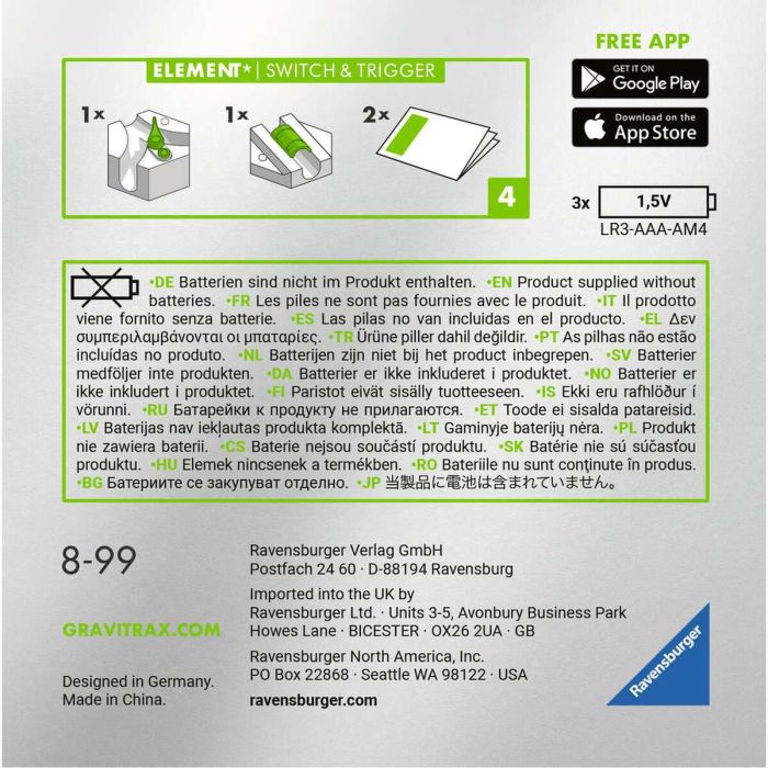 Juego de Ciencia Ravensburger Gravitrax Power Switch & Trigger elements 1