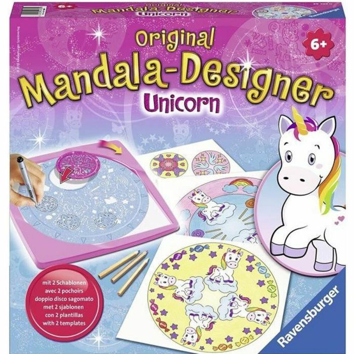 Dibujos para pintar Ravensburger Design Unicorn Mandala
