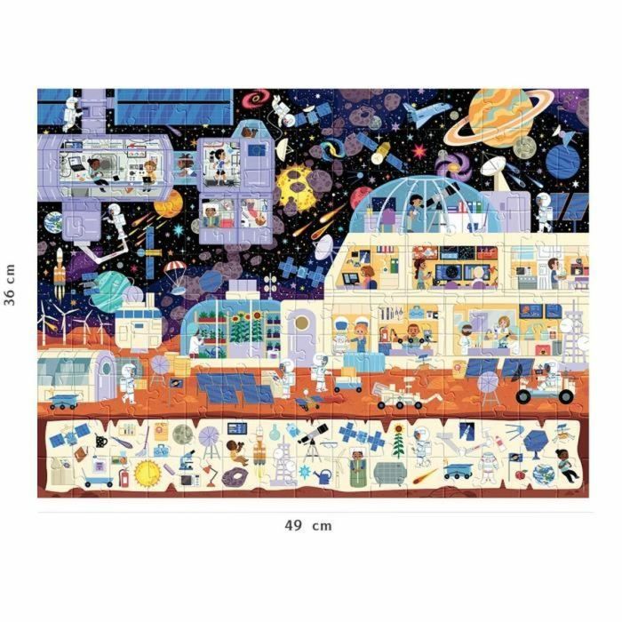 Puzzle Nathan Dans l'espace (Cherche et trouve) 150 Piezas 1