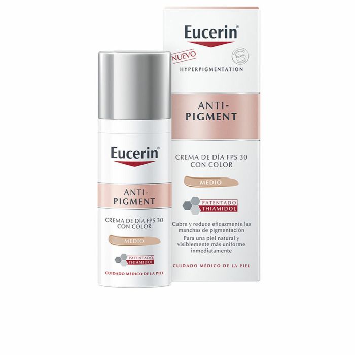 Base de Maquillaje Cremosa Eucerin Anti Pigment Medio (50 ml)