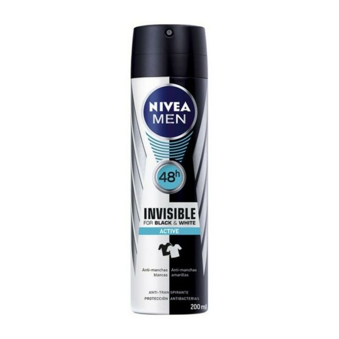 Men black & white active desodorante vaporizador 200 ml