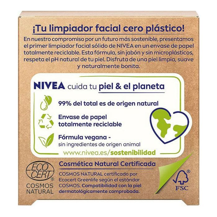 Limpiador Facial Naturally Clean Nivea Sólido (75 g) 2