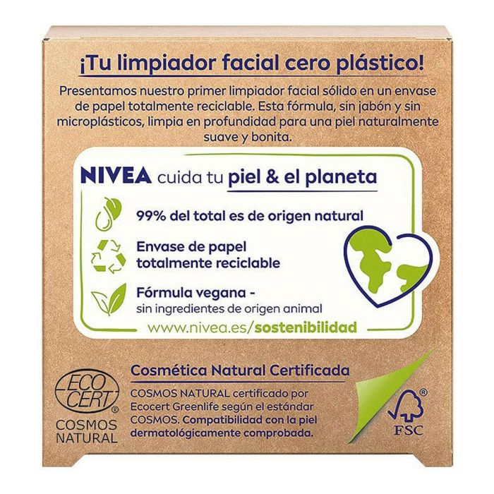 Limpiador Facial Naturally Clean Nivea Sólido Exfoliante Anti-imperfecciones (75 g) 2