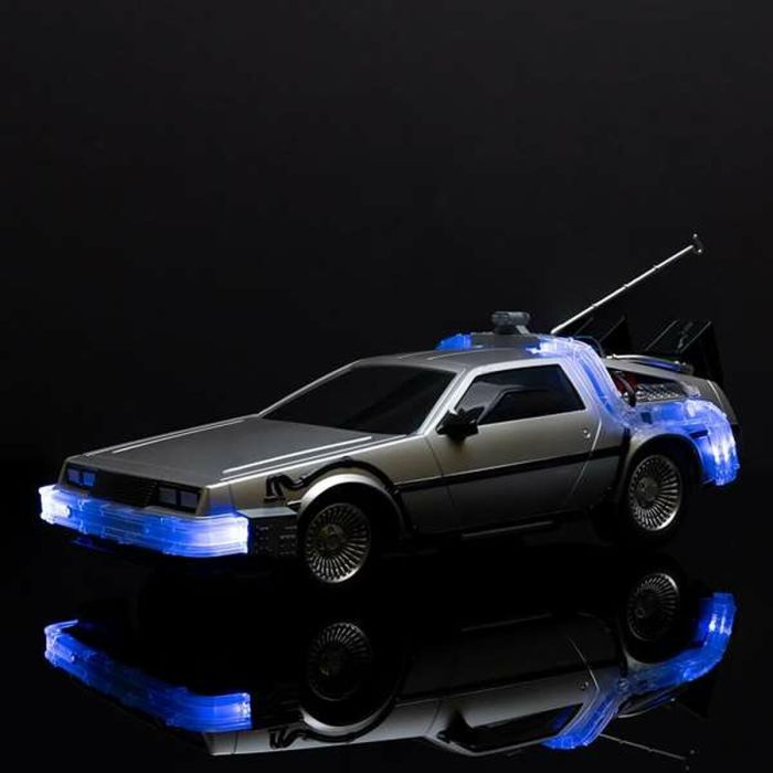 Coche Radio Control Back to the Future Delorean Plateado 1:16 3