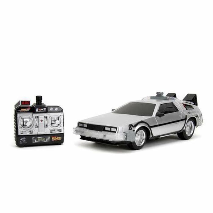 Coche Radio Control Back to the Future Delorean Plateado 1:16 13